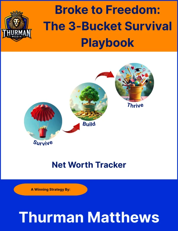 Net Worth Tracker Broke to Freedom: The 3-Bucket Survival Playbook