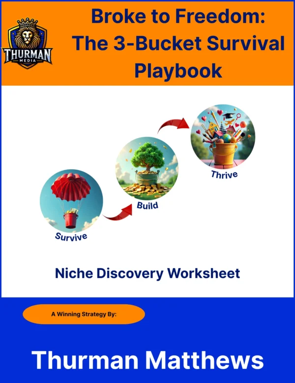 Niche Discovery Worksheet Broke to Freedom: The 3-Bucket Survival Playbook