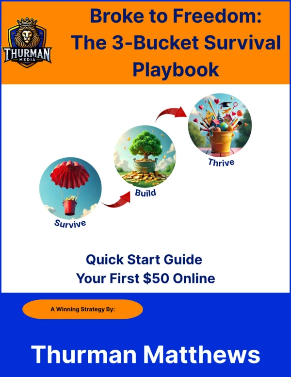 Quick Start Guide- Your First Online Broke to Freedom: The 3-Bucket Survival Playbook