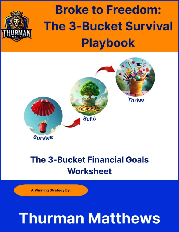 The 3-Bucket Financial Goals Worksheet Broke to Freedom: The 3-Bucket Survival Playbook